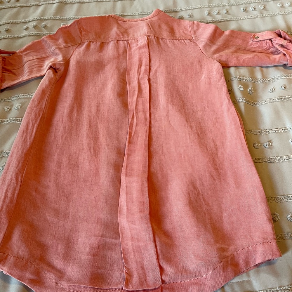 Zara Basic Linen/Flax Shirt/ Bathing Suit Cover U… - image 4